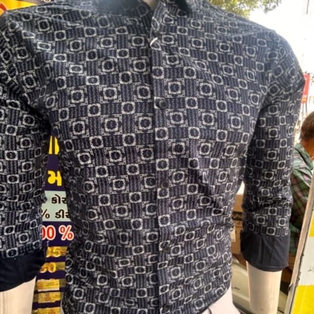 Navy blue and white Shirt