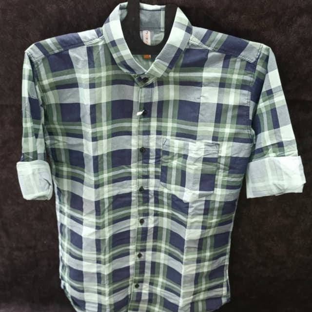 Green, navy blue, and white Shirt