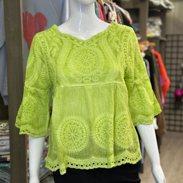 Lime Green Blouse