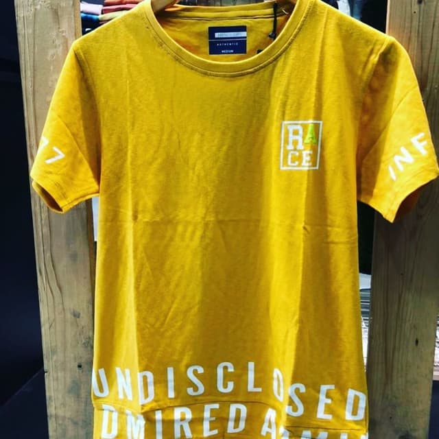 Mustard Yellow and White T-shirt
