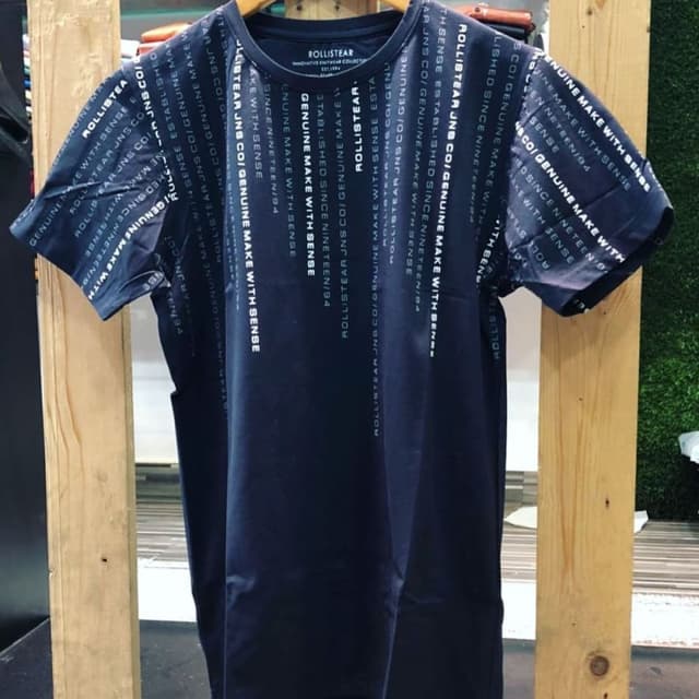 Navy blue with white accents T-shirt