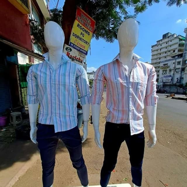 Blue, White, and Pink Shirt