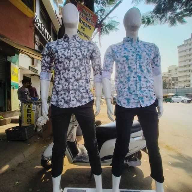 Black and White, Blue and White Shirt