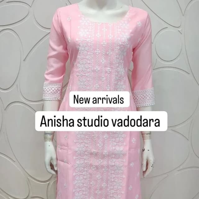 Pink and White Kurti