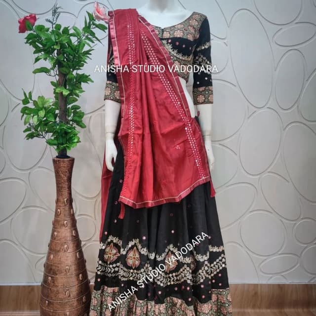 Black, Red, Gold, Beige Lehenga Choli