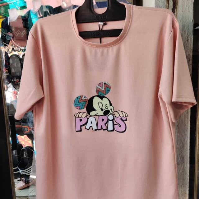 Pink, Black, Multicolor T-Shirt