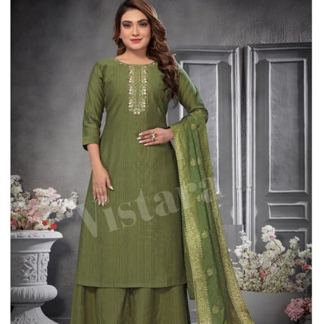 Light Green plazo pair