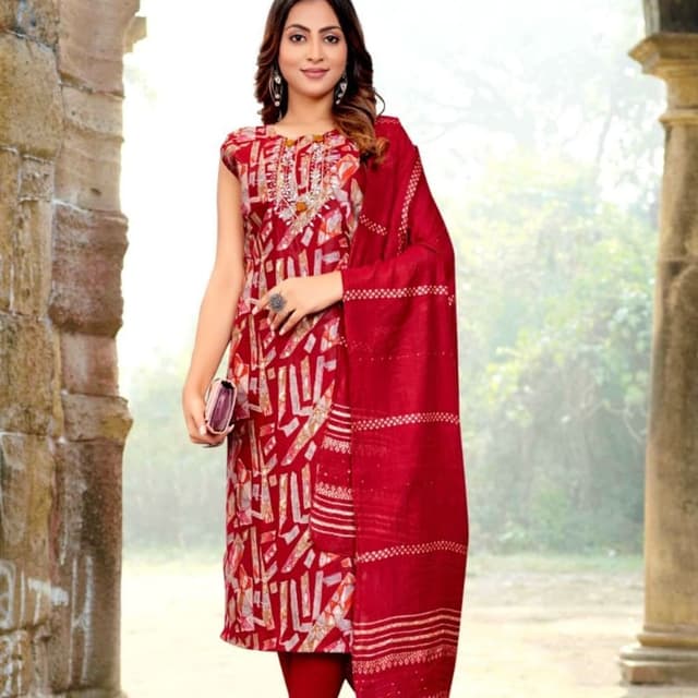 Maroon Salwar Suite