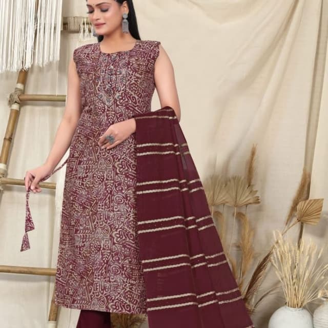 Maroon Salwar Suite