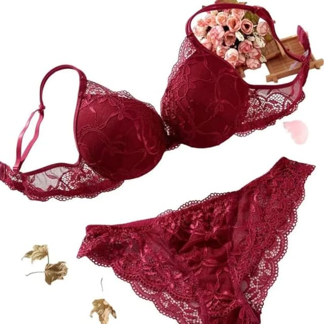Burgundy Bra and Panty Set