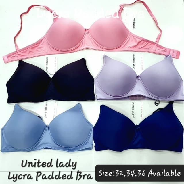 Pink, Black, Lavender, Blue, Navy Bra