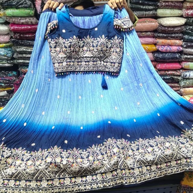 Shades of Blue (light to dark) Lehenga Choli