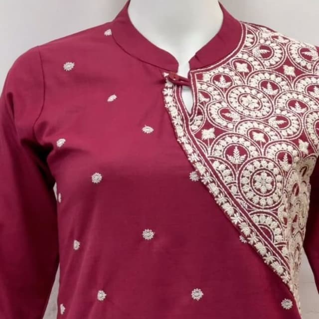 Maroon Kurta