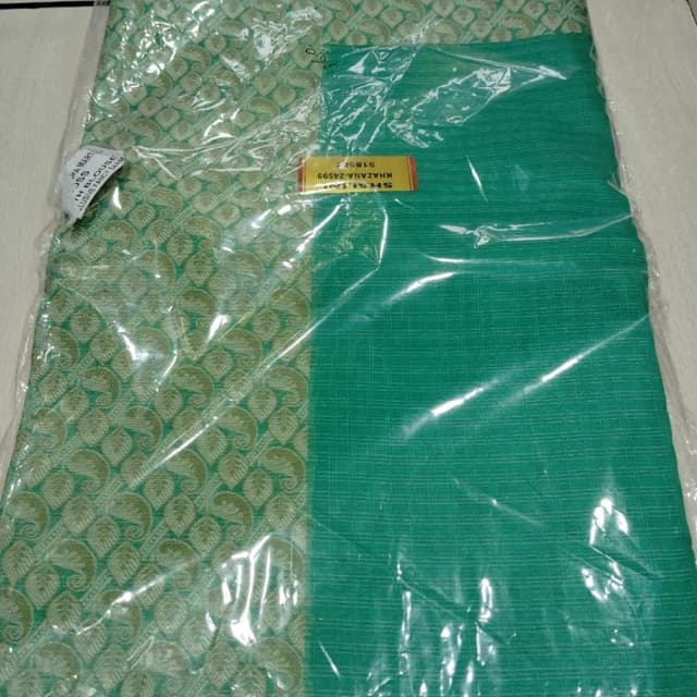 Green and gold Saree