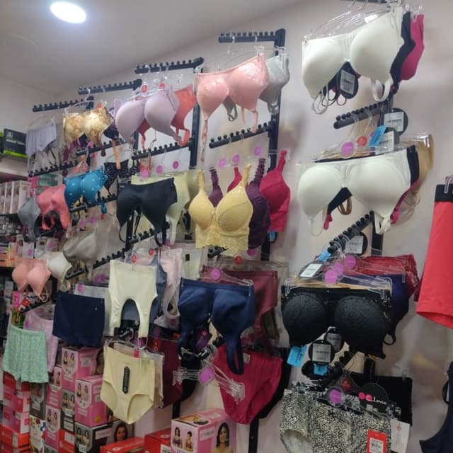 Variety of colors including white, black, pink, yellow, blue, and patterned options. Bras and Panties