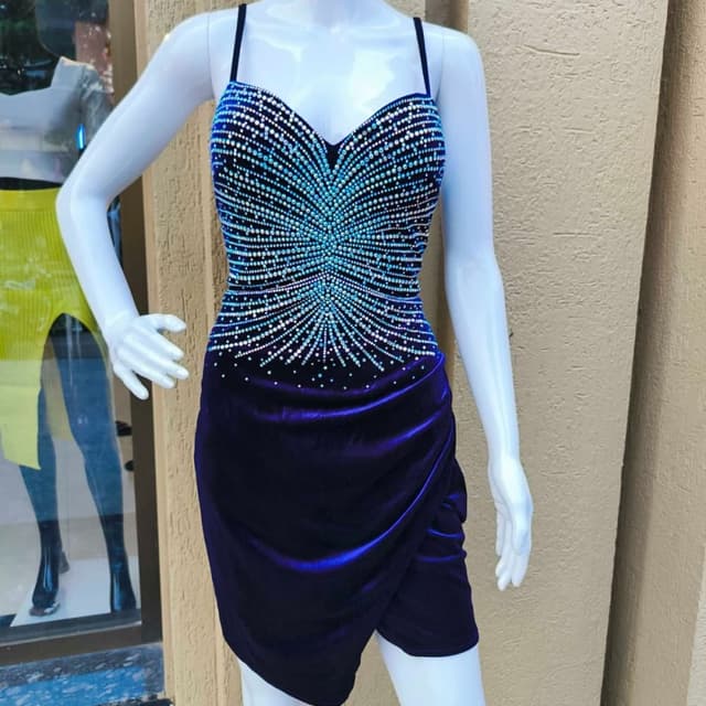 Shades of Blue and Silver Dress