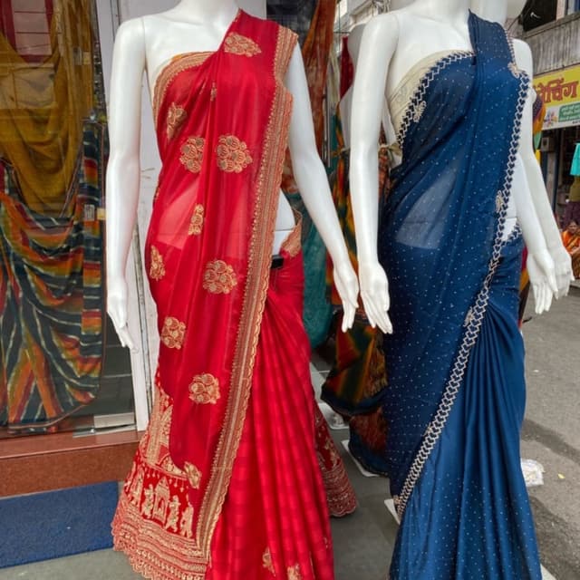 Red and Gold Saree