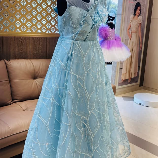 Light Blue and Silver Dress