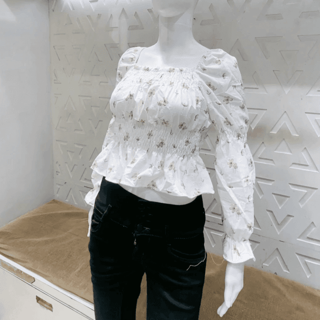 White, Pink Top
