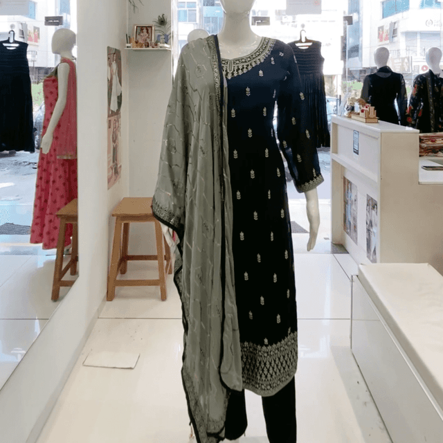 Navy Blue Salwar Suite