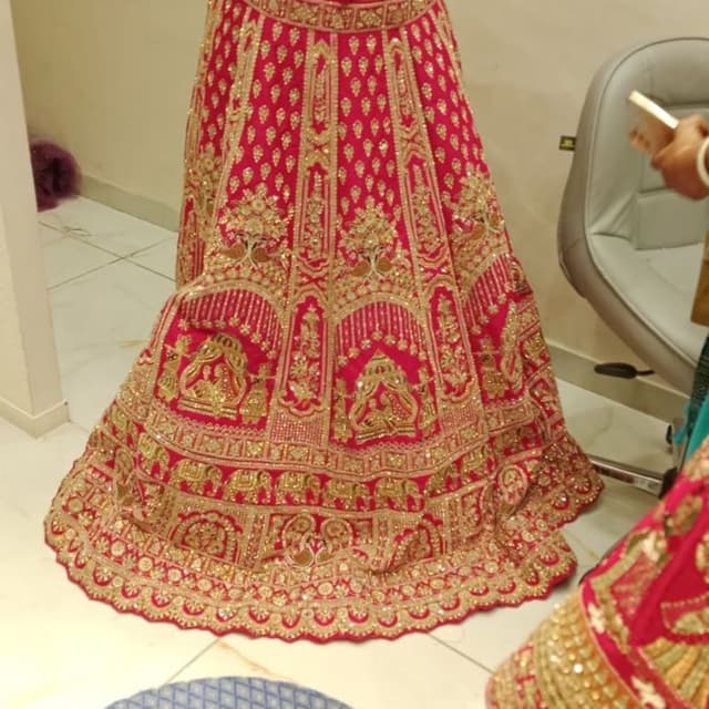 Red and Gold Lehenga