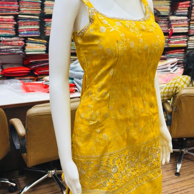 Yellow and Gold Kurti
