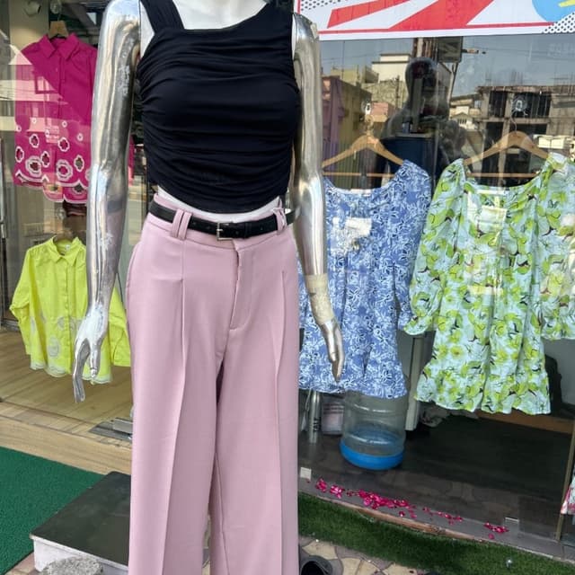 Black and Pink Top and Pants