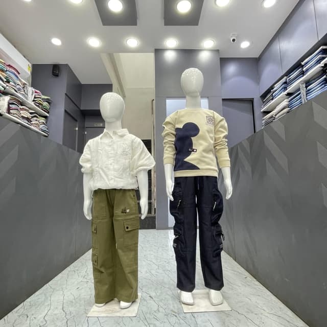 Khaki, Navy, White Pants, Shirt, Sweatshirt