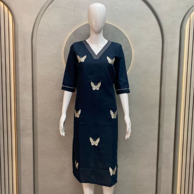 Navy blue with white accents Dress