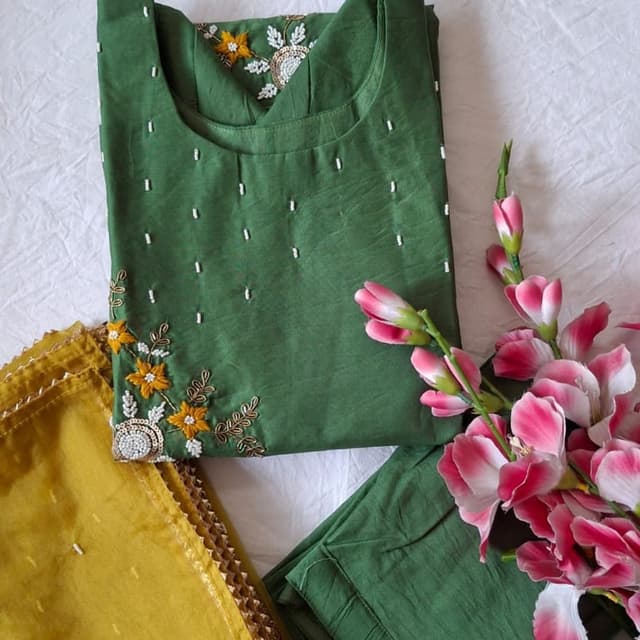 Green Salwar Suite