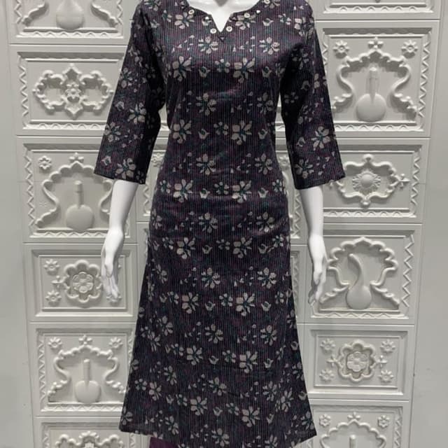 Purple, white, and teal Kurti