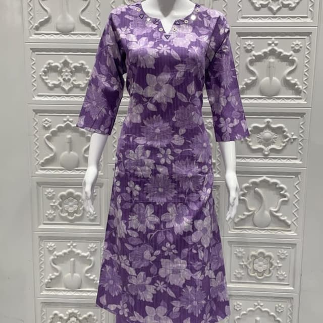 Purple and White Dress