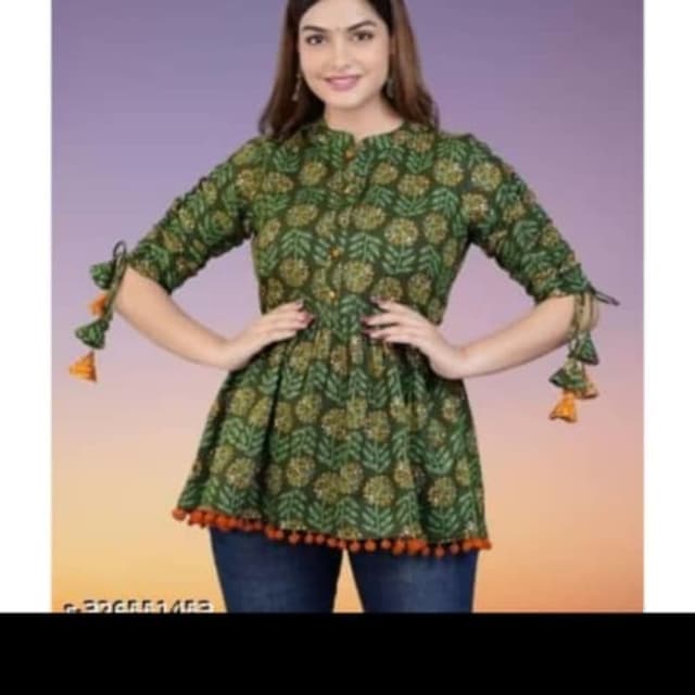 Green and Gold with Orange accents Top