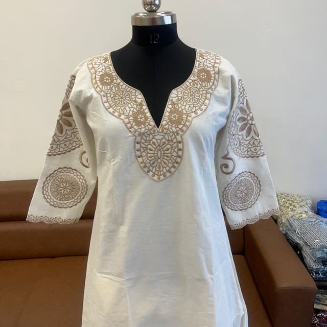 Ivory and Gold Tunic