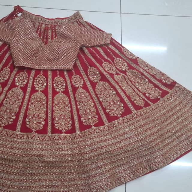 Red and Gold Lehenga Choli