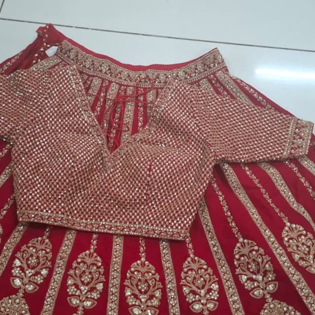 Red and Gold Lehenga Choli