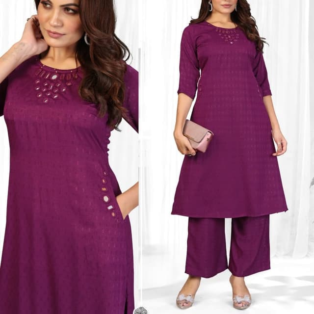 Deep Purple Kurta Set