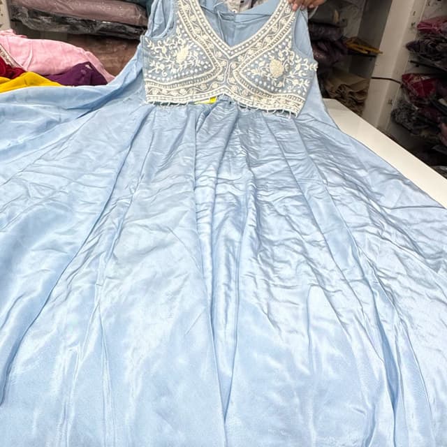 Light Blue and White Lehenga Choli