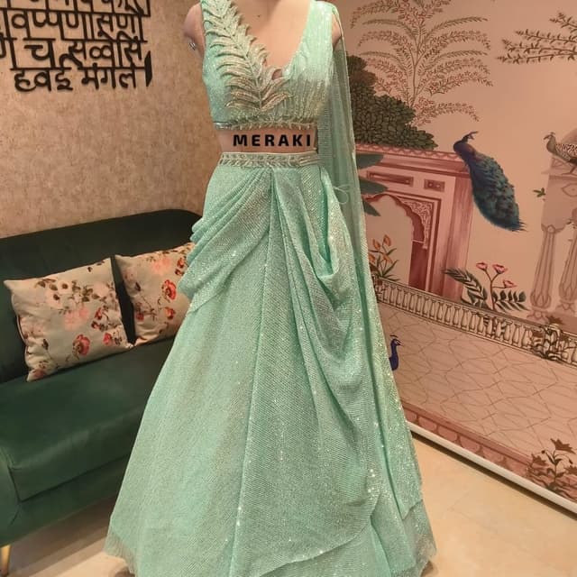 Green Lehenga