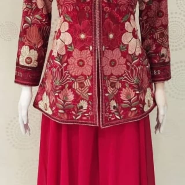 Red, Cream, and Green Jacket