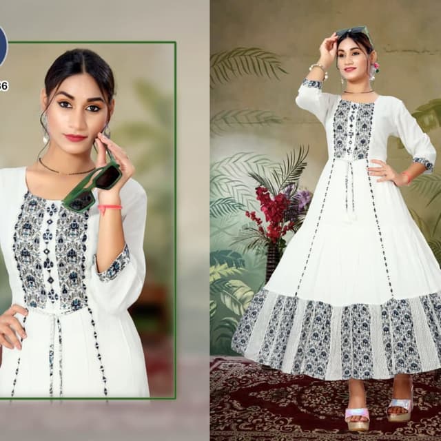 White, Navy Blue Dress