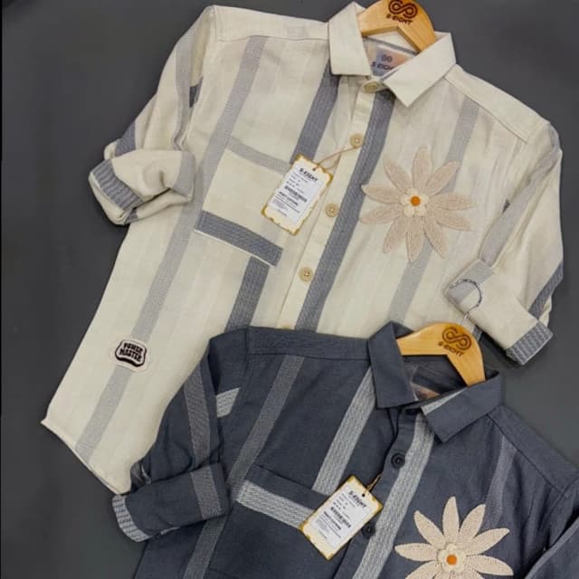 Off-white and gray, or gray Shirt