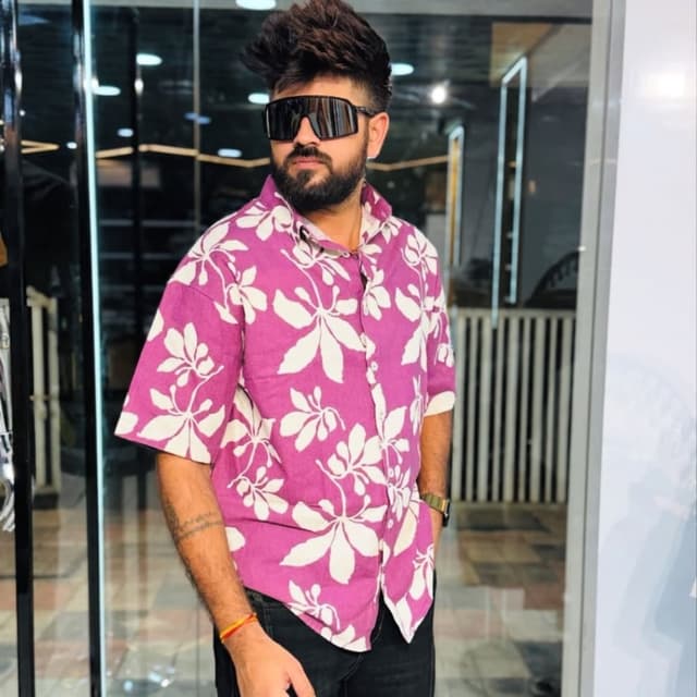 Purple and White Shirt