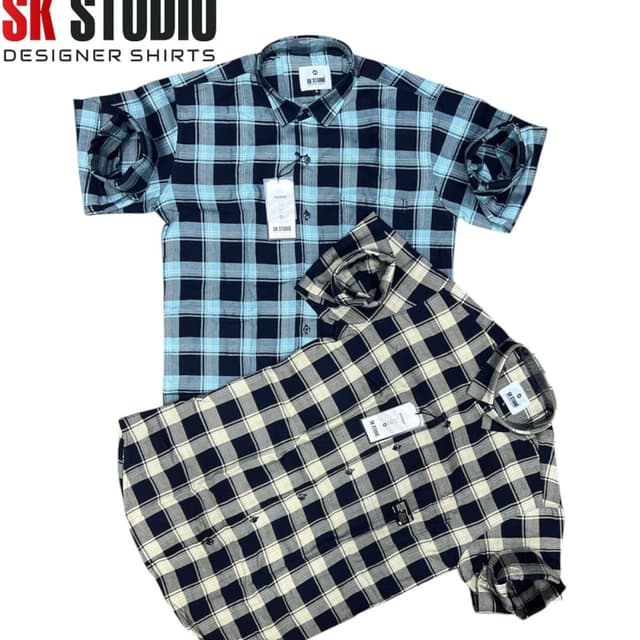 Blue, Black, and White Shirt