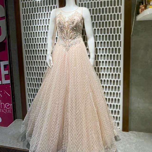 Pale peach and gold Dress