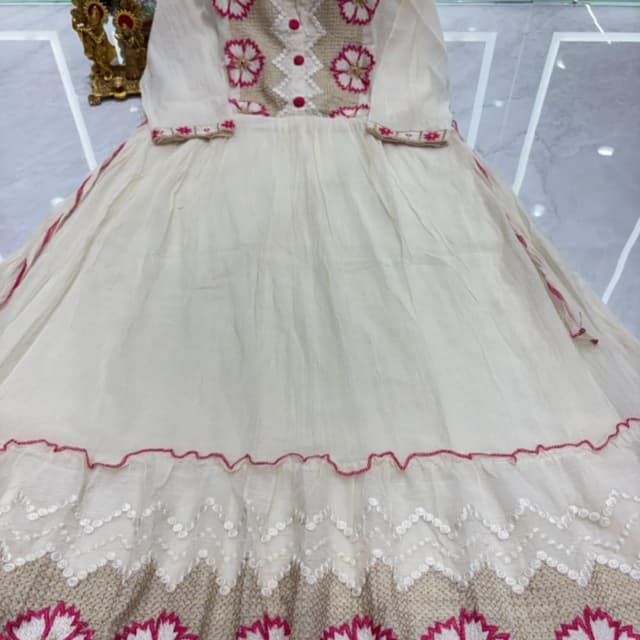 Off-white, Beige, Pink Dress