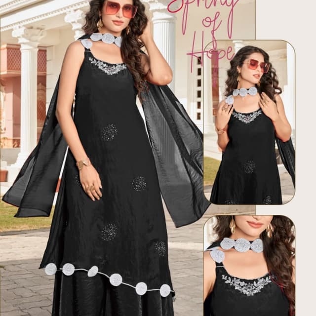 Black with silver and white accents Dress