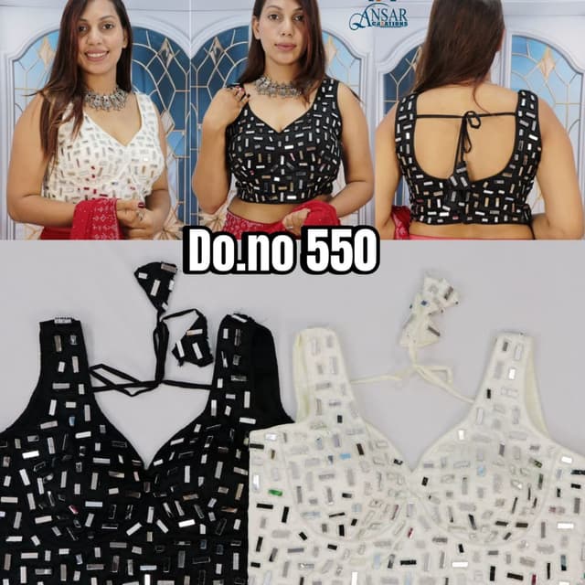 Black and White with Silver Blouse