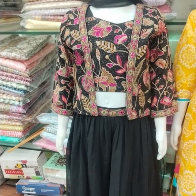 Black, Pink, Beige, Gold Lehenga Choli