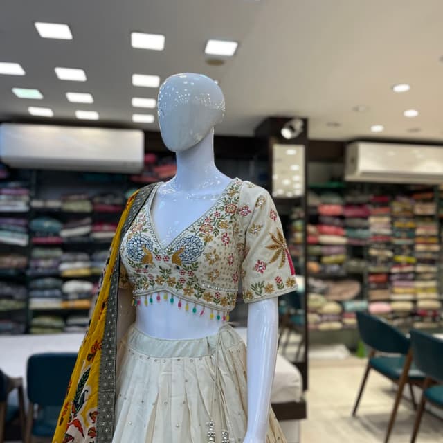 White Lehenga